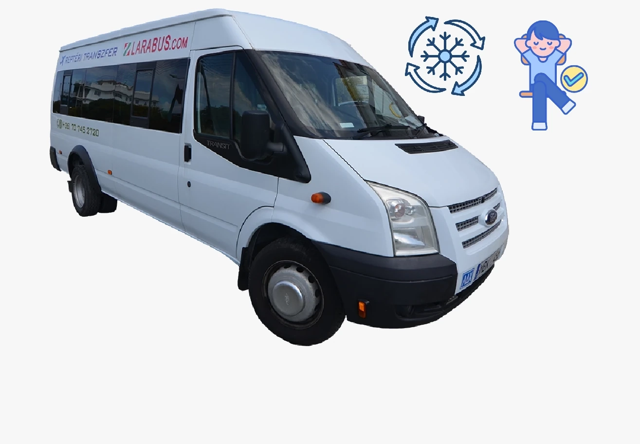 travel by air-conditioned minibus